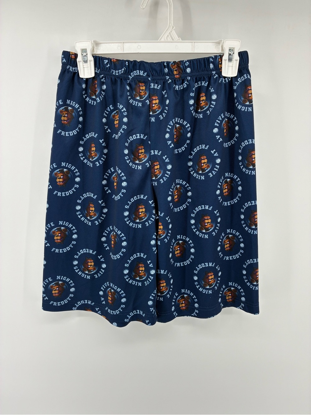 Kids Navy Five Nights at Freddy’s  Print Shorts with Elastic Waist